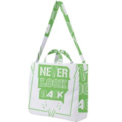 Never Look Back Square Shoulder Tote Bag by Melcu