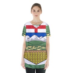 Provincial Shield of Alberta Skirt Hem Sports Top