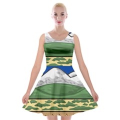 Provincial Shield Of Alberta Velvet Skater Dress by abbeyz71