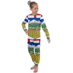 Provincial Shield of Alberta Kids  Long Sleeve Set 