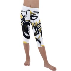 Bmx Kids  Lightweight Velour Capri Leggings  by Melcu