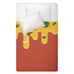 Pizza Topping Funny Modern Yellow Melting Cheese And Pepperonis Duvet Cover Double Side (single Size) by genx