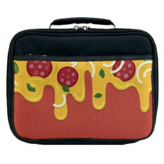Pizza Topping Funny Modern Yellow Melting Cheese And Pepperonis Lunch Bag by genx