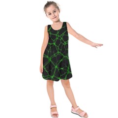 System Web Network Connection Kids  Sleeveless Dress by Pakrebo