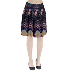 Pattern Texture Fractal Colorful Pleated Skirt by Pakrebo