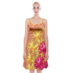 Fractal Math Mathematics Science Spaghetti Strap Velvet Dress