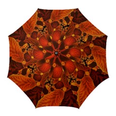 Leaf Autumn Nature Background Golf Umbrellas by Pakrebo