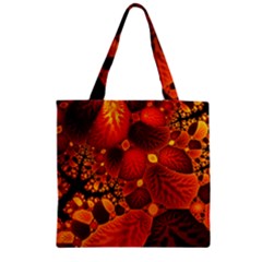 Leaf Autumn Nature Background Zipper Grocery Tote Bag