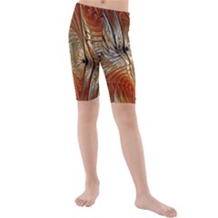 Pattern Background Swinging Design Kids  Mid Length Swim Shorts