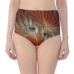 Pattern Background Swinging Design Classic High-Waist Bikini Bottoms