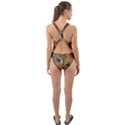Pattern Background Swinging Design Cut-Out Back One Piece Swimsuit View2