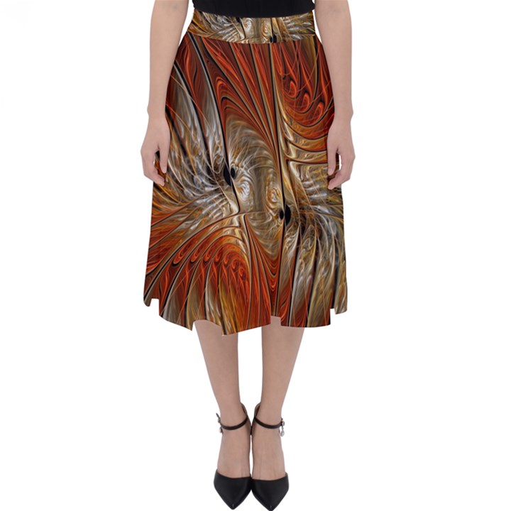 Pattern Background Swinging Design Classic Midi Skirt