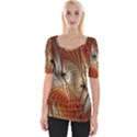 Pattern Background Swinging Design Wide Neckline Tee View1