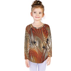 Pattern Background Swinging Design Kids  Long Sleeve Tee