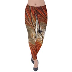 Pattern Background Swinging Design Velvet Leggings