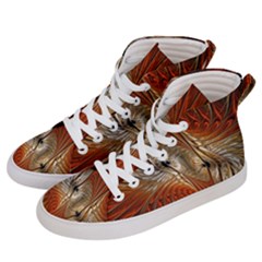 Pattern Background Swinging Design Women s Hi-Top Skate Sneakers