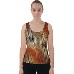 Pattern Background Swinging Design Velvet Tank Top