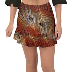 Pattern Background Swinging Design Fishtail Mini Chiffon Skirt