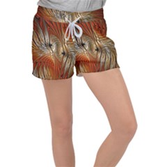 Pattern Background Swinging Design Women s Velour Lounge Shorts