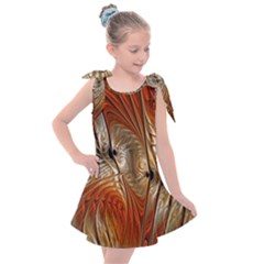 Pattern Background Swinging Design Kids  Tie Up Tunic Dress by Pakrebo