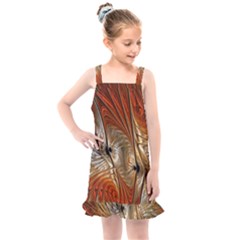 Pattern Background Swinging Design Kids  Overall Dress