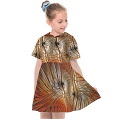 Pattern Background Swinging Design Kids  Sailor Dress
