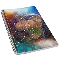 Network Earth Block Chain Globe 5 5  X 8 5  Notebook
