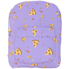 Pizza Pattern Violet Pepperoni Cheese Funny Slices Full Print Backpack by genx