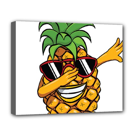 Dabbing Pineapple Sunglasses Shirt Aloha Hawaii Beach Gift Deluxe Canvas 20  X 16  (stretched) by SilentSoulArts