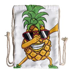Dabbing Pineapple Sunglasses Shirt Aloha Hawaii Beach Gift Drawstring Bag (large) by SilentSoulArts