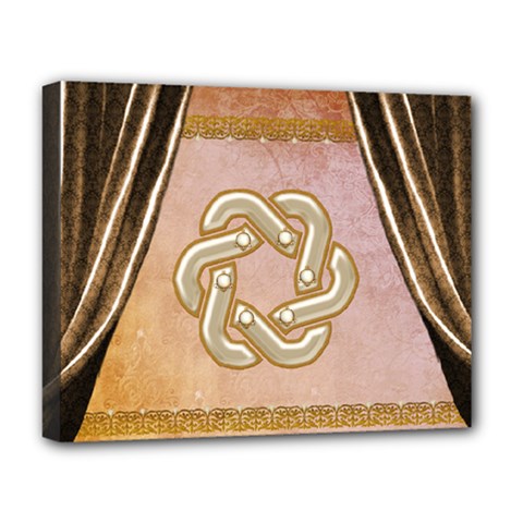 Decorative Celtic Knot Deluxe Canvas 20  X 16  (stretched) by FantasyWorld7