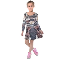 Statehouse Rotunda floor Kids  Long Sleeve Velvet Dress