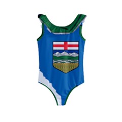 Flag Map Of Alberta Kids  Frill Swimsuit by abbeyz71