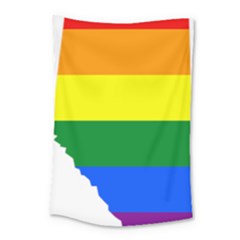 Lgbt Flag Map Of Alberta Small Tapestry by abbeyz71
