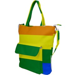 Lgbt Flag Map Of Alberta Shoulder Tote Bag by abbeyz71