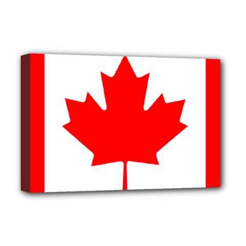 National Flag Of Canada Deluxe Canvas 18  X 12  (stretched) by abbeyz71