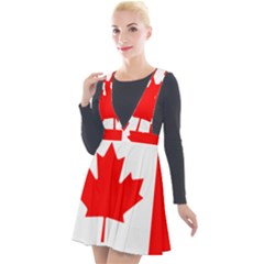 National Flag Of Canada Plunge Pinafore Velour Dress by abbeyz71