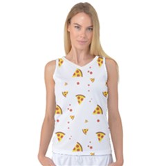 Pizza Pattern Pepperoni Cheese Funny Slices Women s Basketball Tank Top by genx