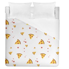 Pizza Pattern Pepperoni Cheese Funny Slices Duvet Cover (queen Size) by genx