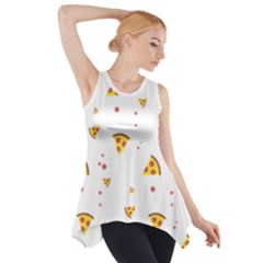 Pizza Pattern Pepperoni Cheese Funny Slices Side Drop Tank Tunic by genx