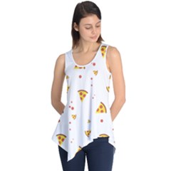 Pizza Pattern Pepperoni Cheese Funny Slices Sleeveless Tunic by genx