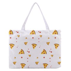 Pizza Pattern Pepperoni Cheese Funny Slices Zipper Medium Tote Bag by genx