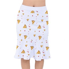 Pizza Pattern Pepperoni Cheese Funny Slices Mermaid Skirt by genx