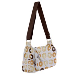 Donuts Pattern With Bites Bright Pastel Blue And Brown Cropped Sweatshirt Multipack Bag by genx