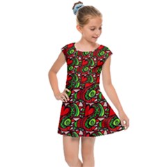 Hearts Kids  Cap Sleeve Dress by ArtworkByPatrick