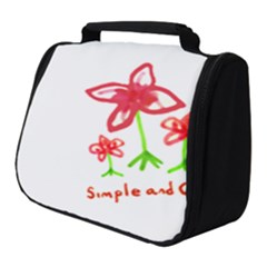 Flowers And Cute Phrase Pencil Drawing Full Print Travel Pouch (small) by dflcprintsclothing