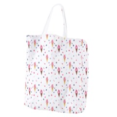 Ice Cream Cones Watercolor With Fruit Berries And Cherries Summer Pattern Giant Grocery Tote by genx