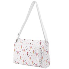 Ice Cream Cones Watercolor With Fruit Berries And Cherries Summer Pattern Front Pocket Crossbody Bag by genx