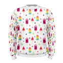 Popsicle Juice Watercolor with fruit berries and cherries summer pattern Men s Sweatshirt View1