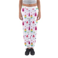 Popsicle Juice Watercolor With Fruit Berries And Cherries Summer Pattern Women s Jogger Sweatpants by genx